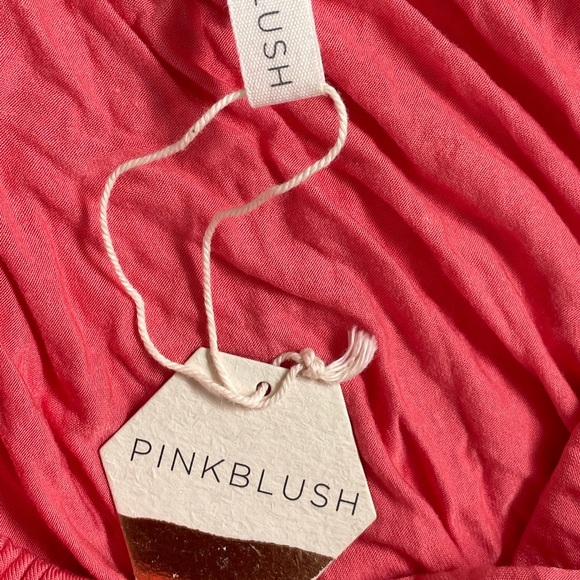 Pink Blush Off Shoulder Ruffle Trim Maxi Dress XL - Picture 4 of 6